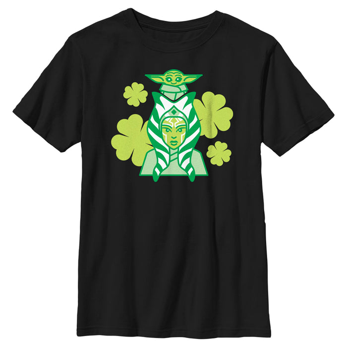 fifth sun Boy's Star Wars: The Mandalorian St. Patrick's Day Ahsoka Tano and Grogu T-Shirt