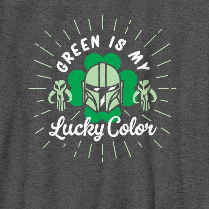 Fifth Sun Boy's Star Wars: The Mandalorian St. Patrick's Day Din Djarin Green Is My Lucky Color T-Shirt
