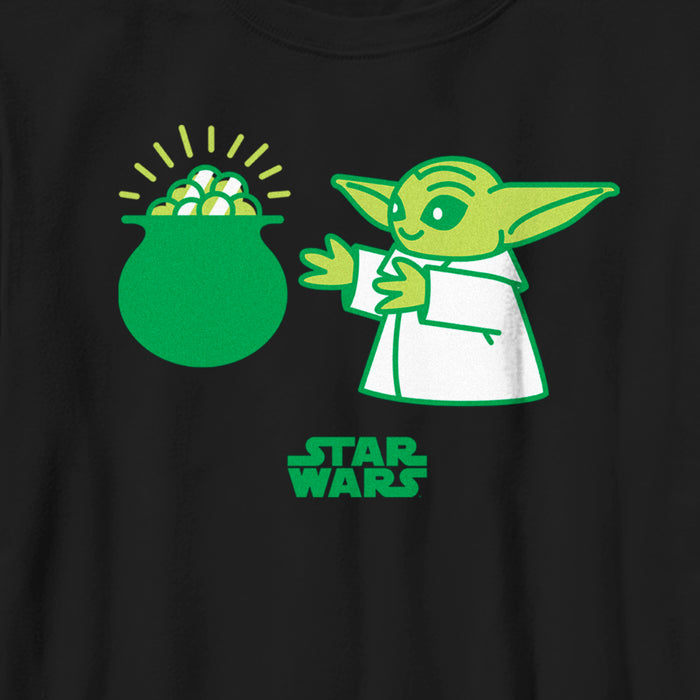 Fifth Sun Boy's Star Wars: The Mandalorian St. Patrick's Day Grogu Pot Of Gold T-Shirt