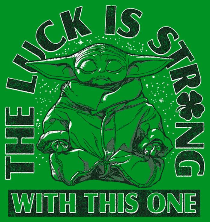 Fifth Sun Boy's Star Wars: The Mandalorian St. Patrick's Day Grogu The Luck Is Strong With This One T-Shirt