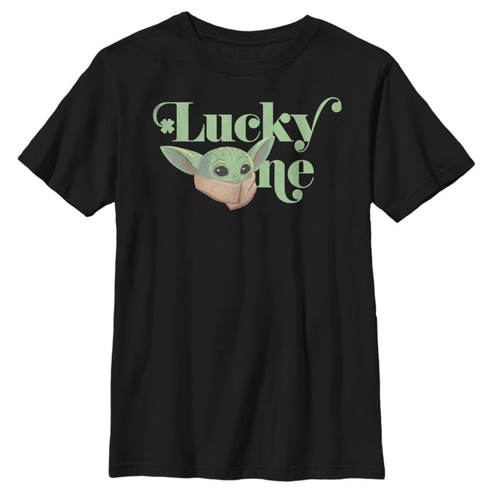 fifth sun Boy's Star Wars: The Mandalorian St. Patrick's Day Grogu Lucky One T-Shirt