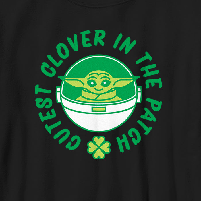 Fifth Sun Boy's Star Wars: The Mandalorian St. Patrick's Day Grogu Cutest Clover In The Patch T-Shirt