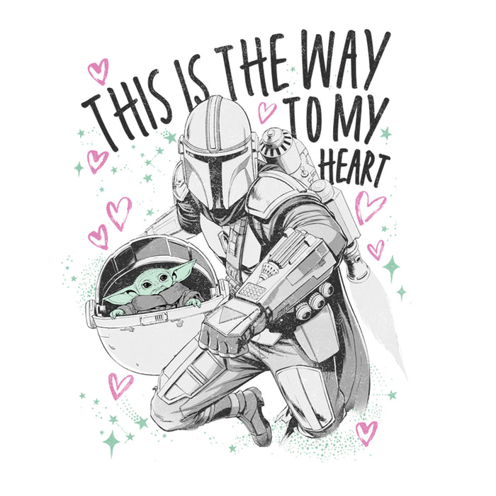 Fifth Sun Boy's Star Wars: The Mandalorian Valentine's Day The Child Way To My Heart T-Shirt