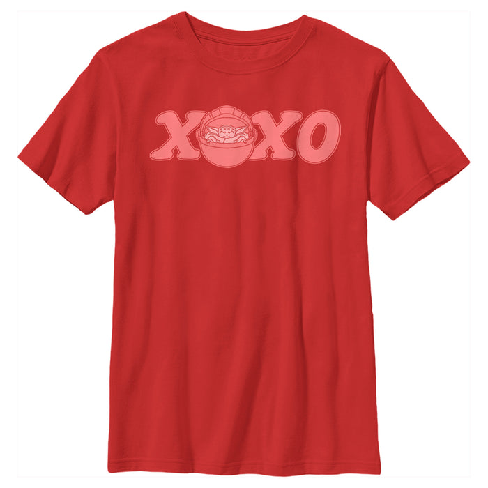 fifth sun Boy's Star Wars: The Mandalorian Valentine's Day The Child XOXO Bassinet T-Shirt