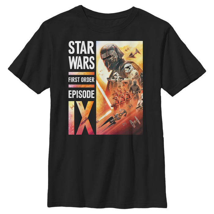 fifth sun Boy's Star Wars: The Rise of Skywalker First Order Glow T-Shirt
