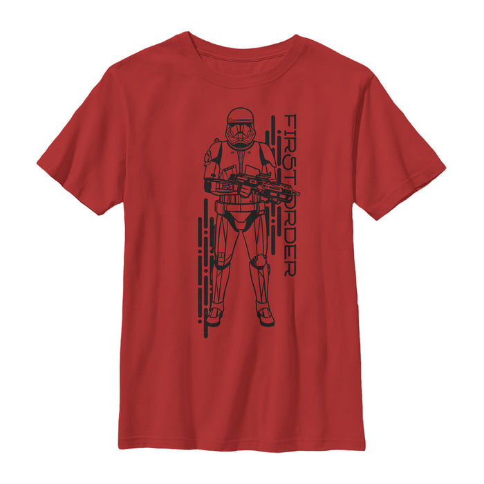 fifth sun Boy's Star Wars: The Rise of Skywalker First Order Sith Trooper T-Shirt