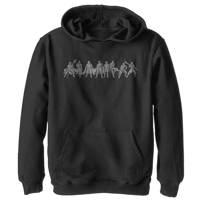 fifth sun Boy's Star Wars: The Rise of Skywalker Knights of Ren Line Pull Over Hoodie