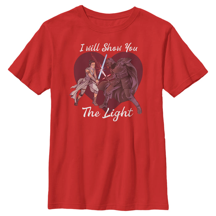 fifth sun Boy's Star Wars: The Rise of Skywalker Kylo Ren and Rey I Will Show You the Light T-Shirt