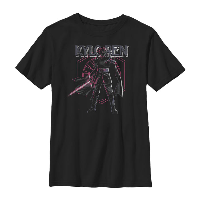 fifth sun Boy's Star Wars: The Rise of Skywalker Kylo Ren Emblem T-Shirt