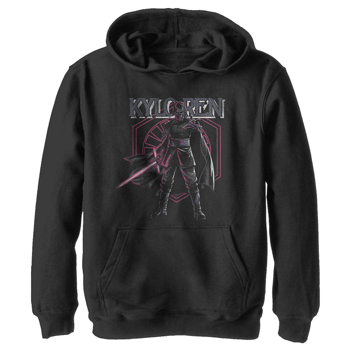 fifth sun Boy's Star Wars: The Rise of Skywalker Kylo Ren Emblem Pull Over Hoodie