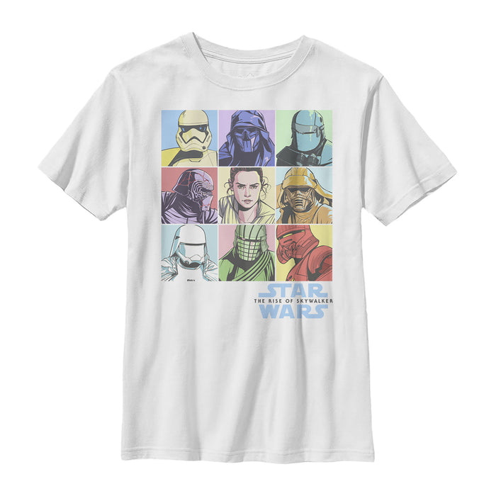 fifth sun Boy's Star Wars: The Rise of Skywalker Pastel Character Box T-Shirt