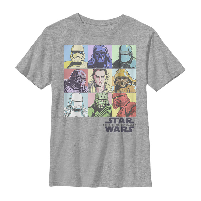 fifth sun Boy's Star Wars: The Rise of Skywalker Pastel Character Bingo T-Shirt