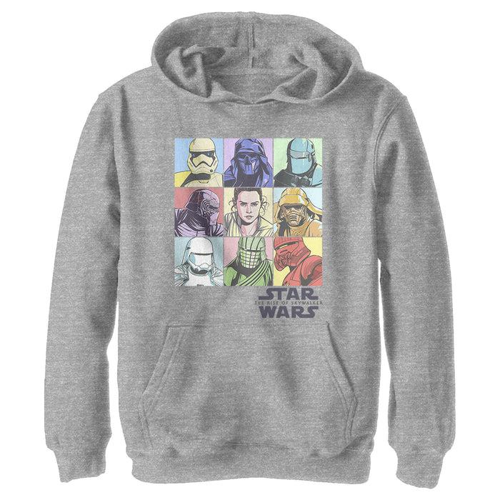 fifth sun Boy's Star Wars: The Rise of Skywalker Pastel Character Bingo Pull Over Hoodie