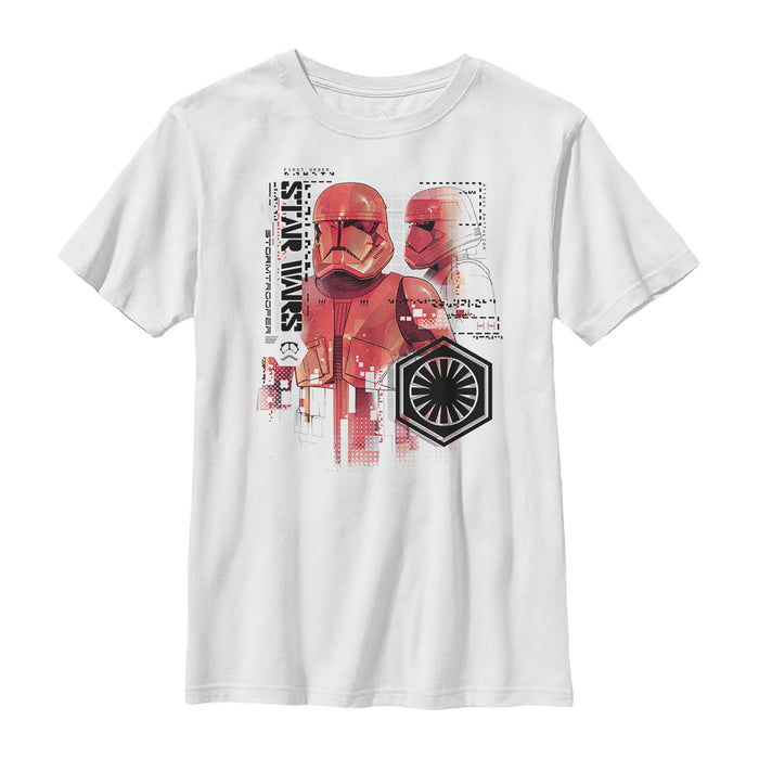 fifth sun Boy's Star Wars: The Rise of Skywalker Sith Trooper Schematic Detail T-Shirt