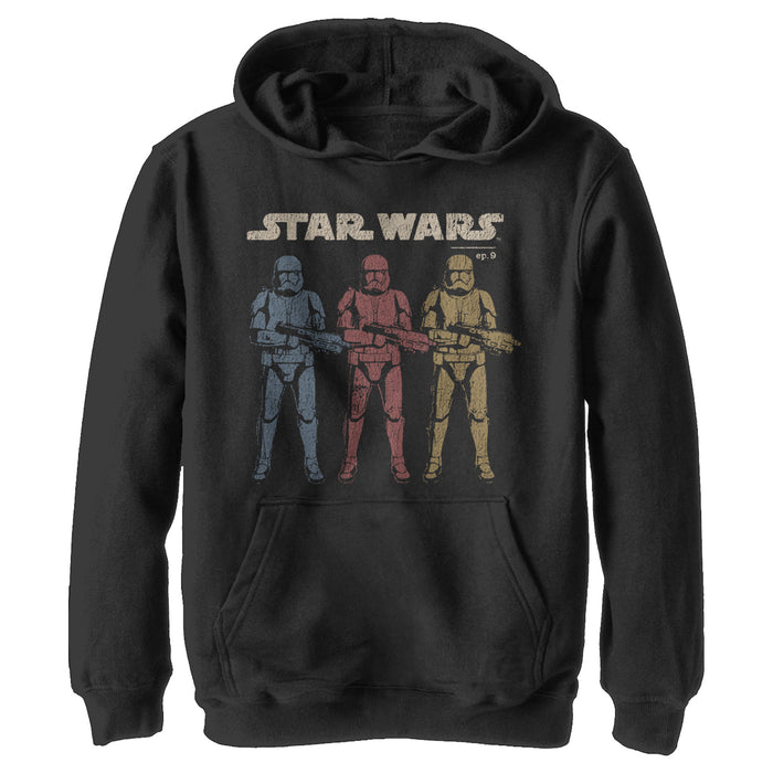 fifth sun Boy's Star Wars: The Rise of Skywalker Stormtrooper Trio Pull Over Hoodie