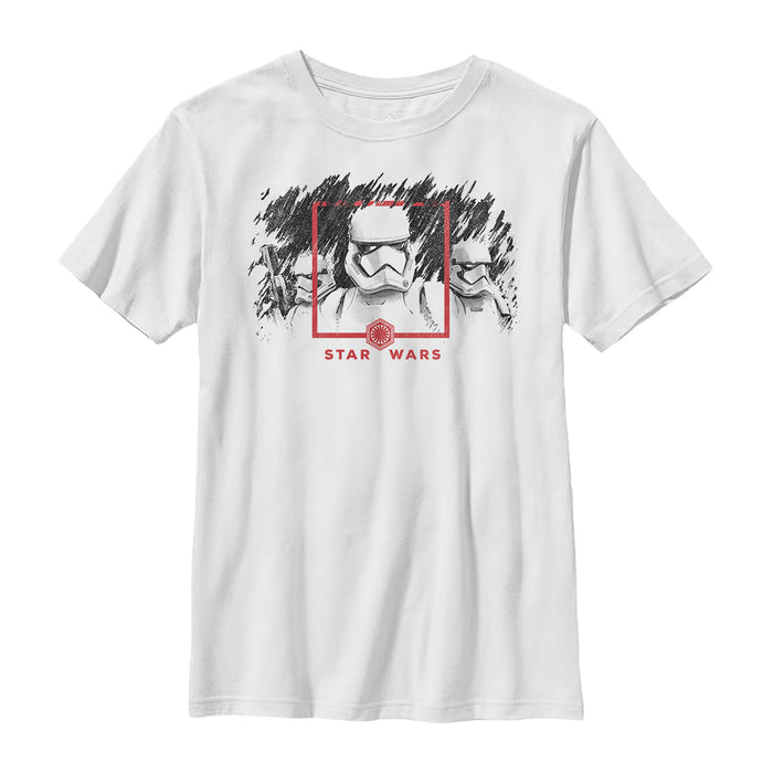 fifth sun Boy's Star Wars: The Rise of Skywalker Stormtrooper Smudge T-Shirt