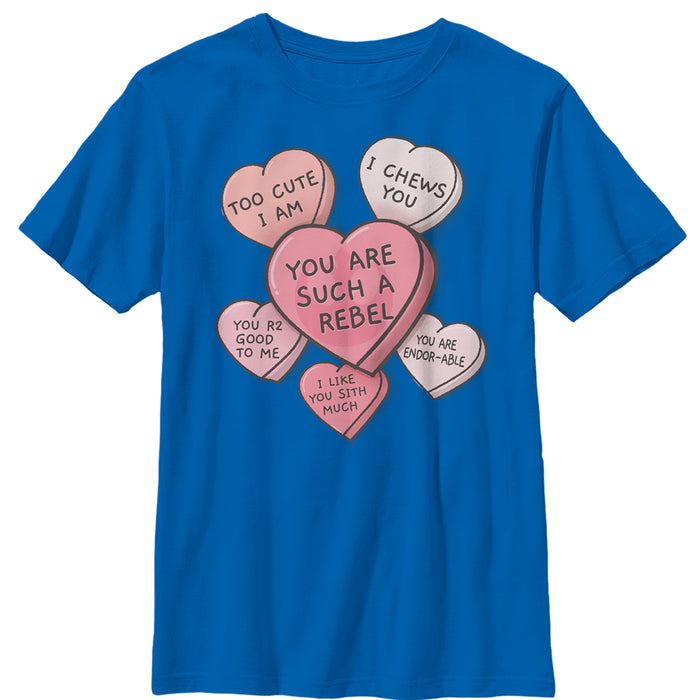 fifth sun Boy's Star Wars Valentine Galactic Candy Hearts T-Shirt