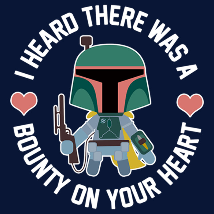 Fifth Sun Boy's Star Wars Valentine's Day Boba Fett Bounty On Heart T-Shirt