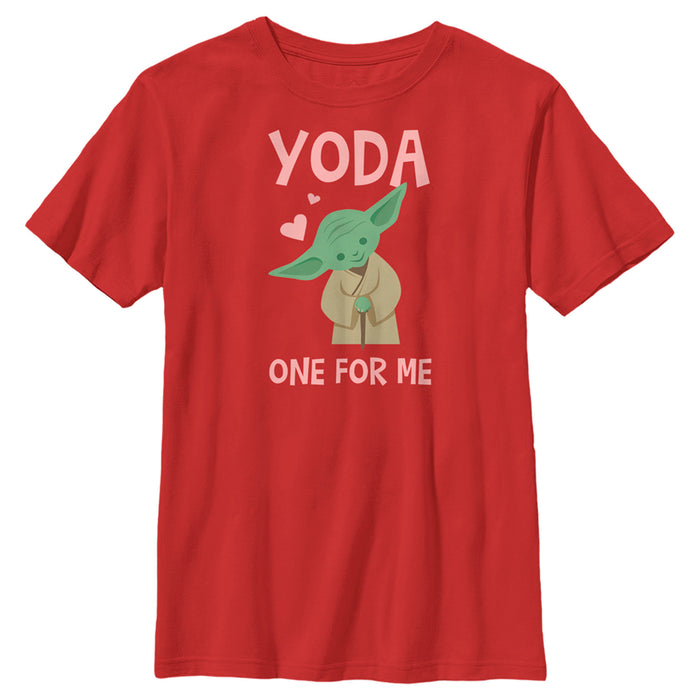 Fifth Sun Boy's Star Wars Valentine's Day Yoda One For Me Simple T-Shirt