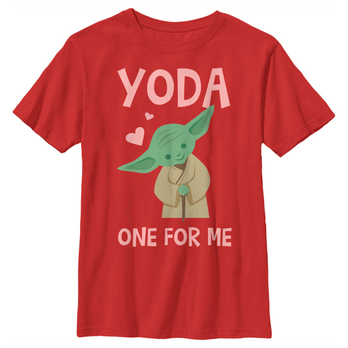 fifth sun Boy's Star Wars Valentine's Day Yoda One for Me Simple T-Shirt