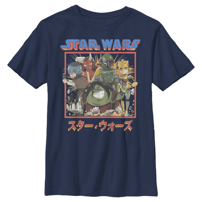 fifth sun Boy's Star Wars: Visions Anime Group T-Shirt