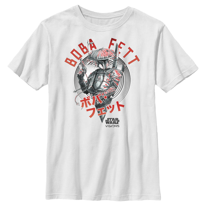 fifth sun Boy's Star Wars: Visions Boba Fett Samurai T-Shirt