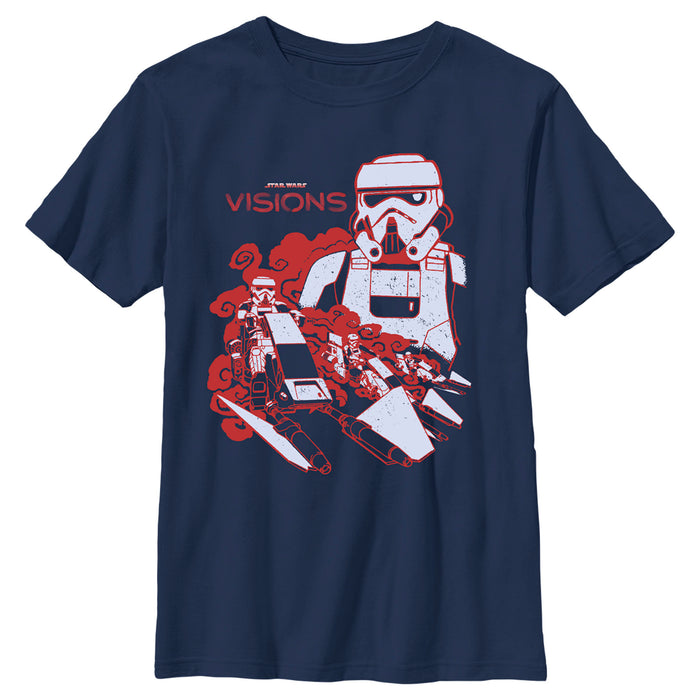 fifth sun Boy's Star Wars: Visions Stormtroopers in Action T-Shirt