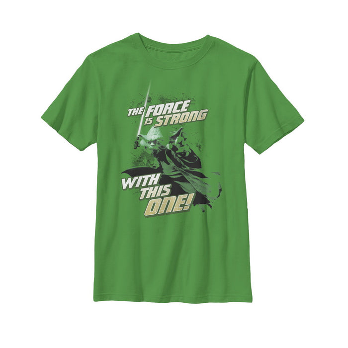 fifth sun Boy's Star Wars Yoda Force With This One T-Shirt