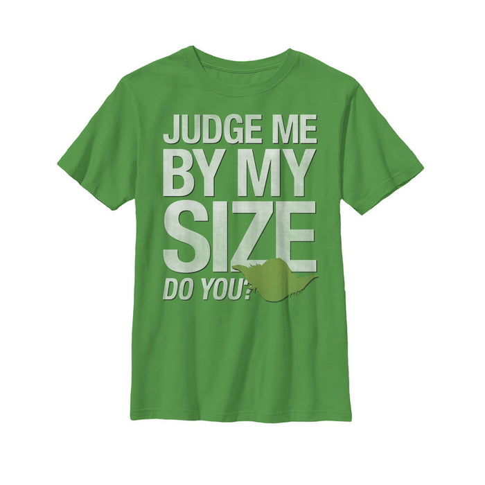 fifth sun Boy's Star Wars Yoda Judge Me By My Size T-Shirt