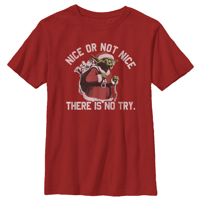 fifth sun Boy's Star Wars Yoda Nice or Not Nice T-Shirt
