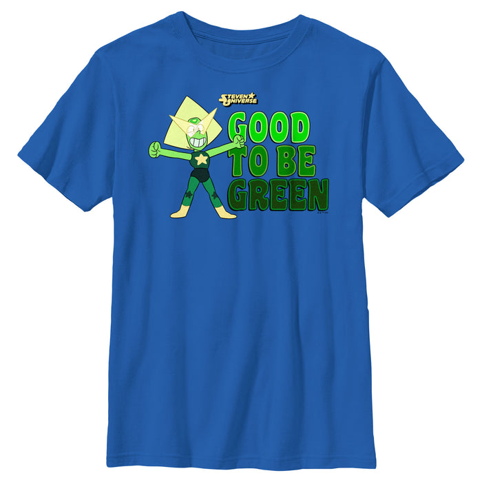 fifth sun Boy's Steven Universe Peridot Good to Be Green T-Shirt