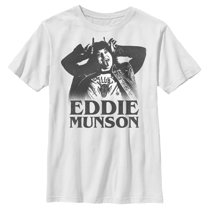fifth sun Boy's Stranger Things Crazy Eddie T-Shirt