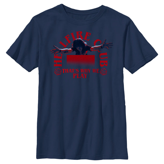 fifth sun Boy's Stranger Things Eddie Munson Hellfire Club That's Why We Play T-Shirt