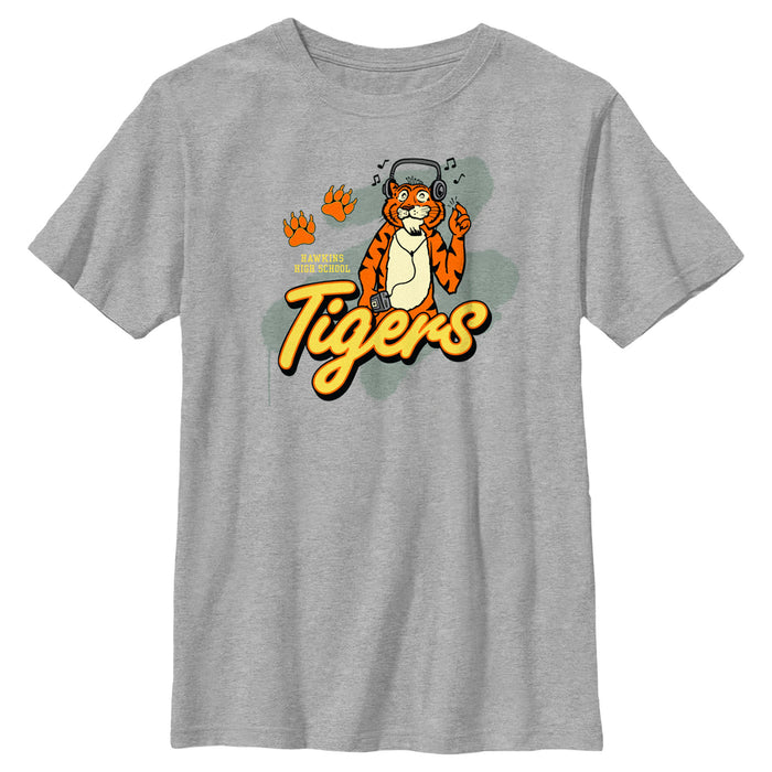 fifth sun Boy's Stranger Things Hawkins High School Tiger Music T-Shirt