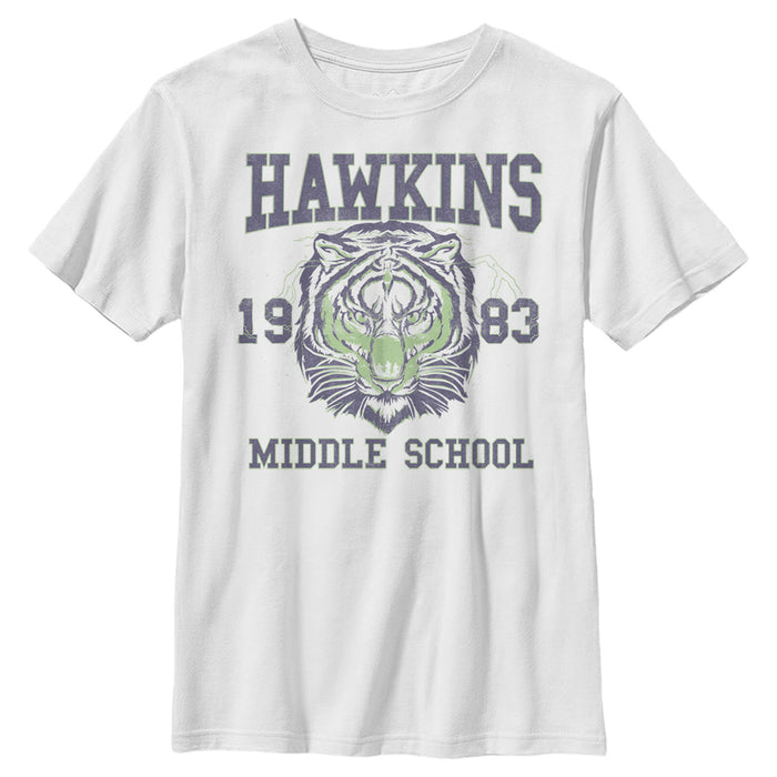 fifth sun Boy's Stranger Things Hawkins Middle School Tiger T-Shirt