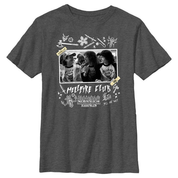 fifth sun Boy's Stranger Things Hellfire Club Members T-Shirt