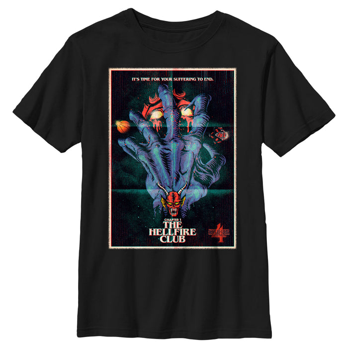 fifth sun Boy's Stranger Things Retro Hellfire Club Poster T-Shirt