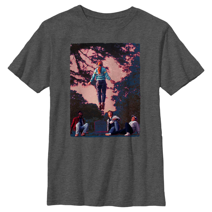 fifth sun Boy's Stranger Things Running Up That Hill T-Shirt