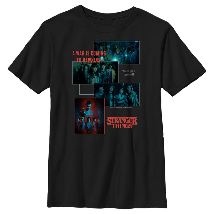fifth sun Boy's Stranger Things Scenes Collage War Is Coming To Hawkins T-Shirt