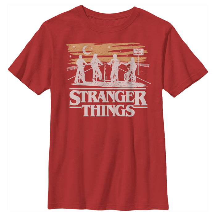 fifth sun Boy's Stranger Things Starry Bike Ride T-Shirt