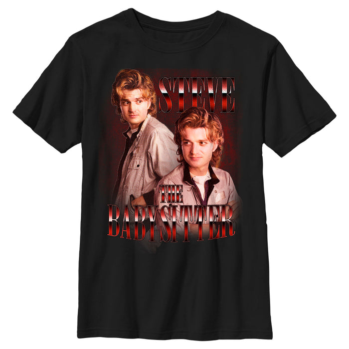 fifth sun Boy's Stranger Things Steve The Babysitter T-Shirt