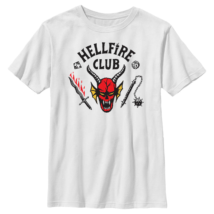 fifth sun Boy's Stranger Things Welcome to the Hellfire Club T-Shirt