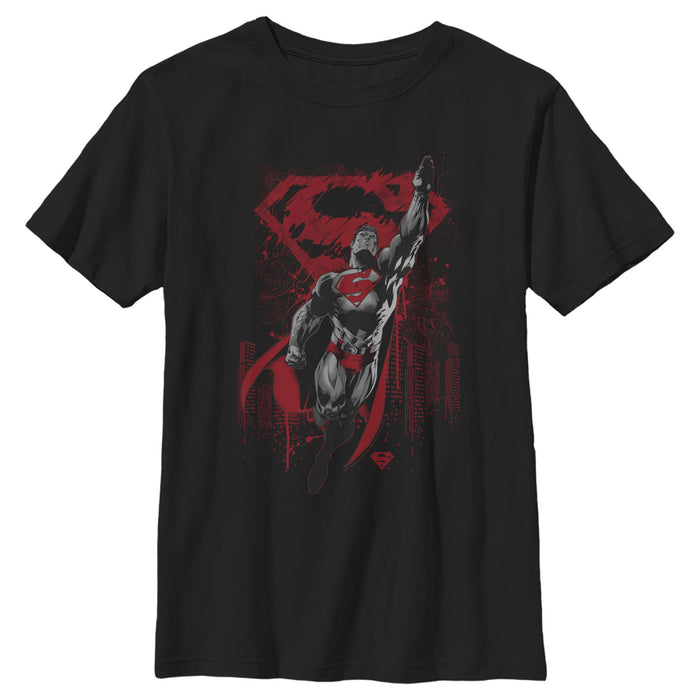 fifth sun Boy's Superman Grunge Hero Flight T-Shirt