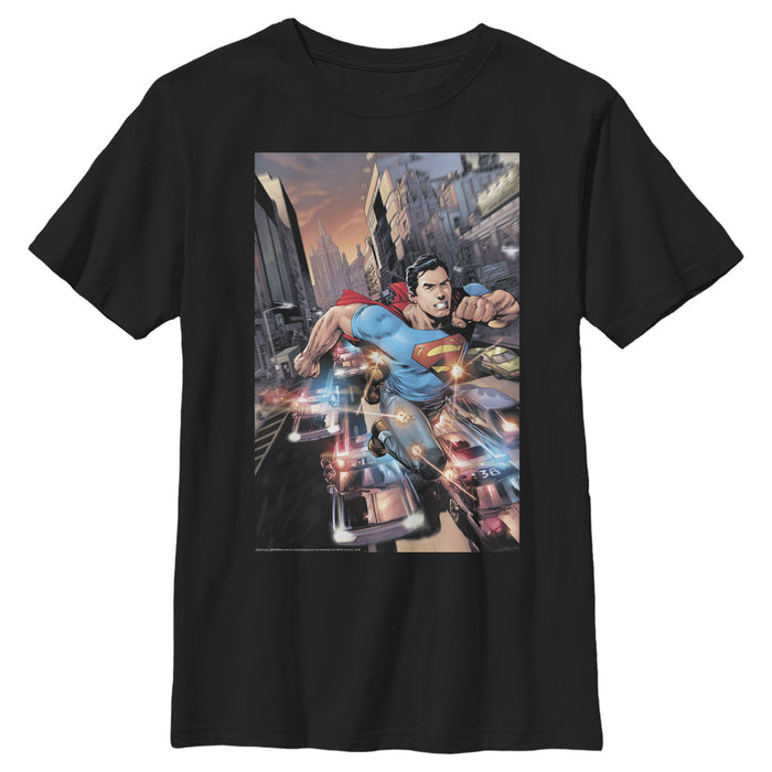 fifth sun Boy's Superman Hidden Hero Glimmer T-Shirt