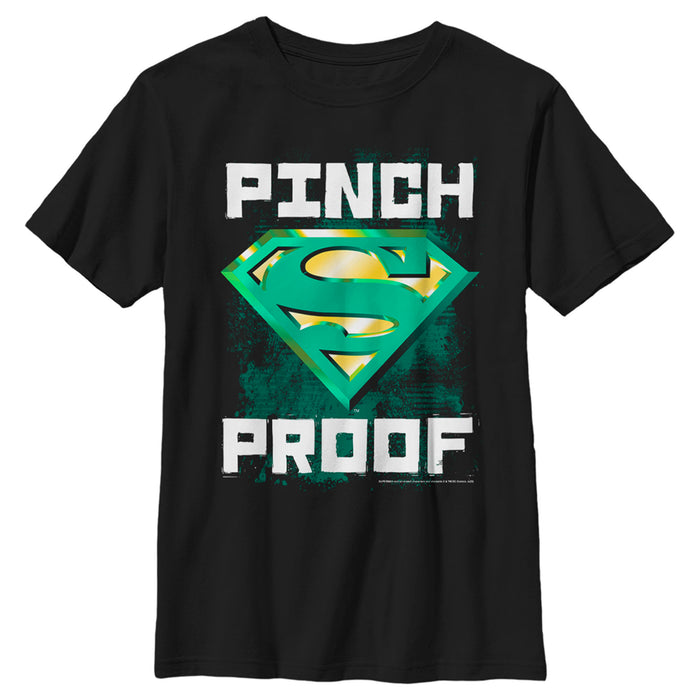 fifth sun Boy's Superman St. Patrick's Day Pinch Proof Logo T-Shirt