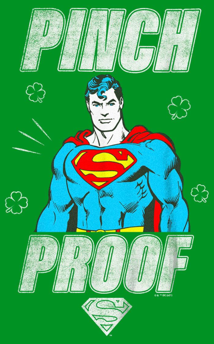 Fifth Sun Boy's Superman St. Patrick's Day Pinch Proof Man Of Steel T-Shirt