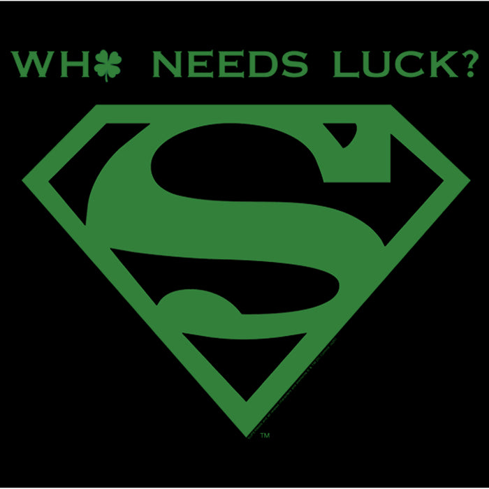 Fifth Sun Boy's Superman St. Patrick's Day Who Needs Luck? T-Shirt