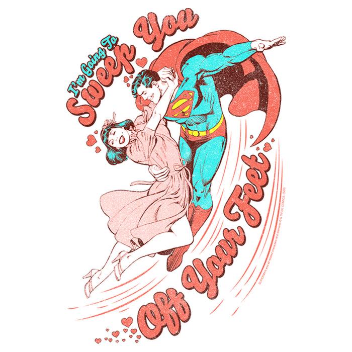 Fifth Sun Boy's Superman Valentine's Day Sweep You Off Your Feet T-Shirt