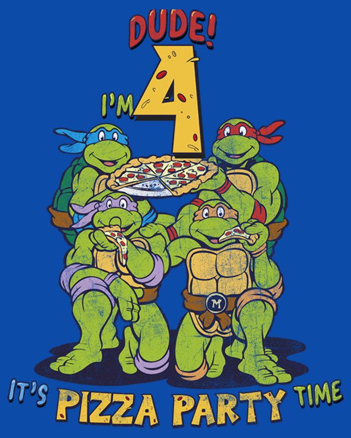 Fifth Sun Boy's Teenage Mutant Ninja Turtles 4th Birthday Pizza Party T-Shirt