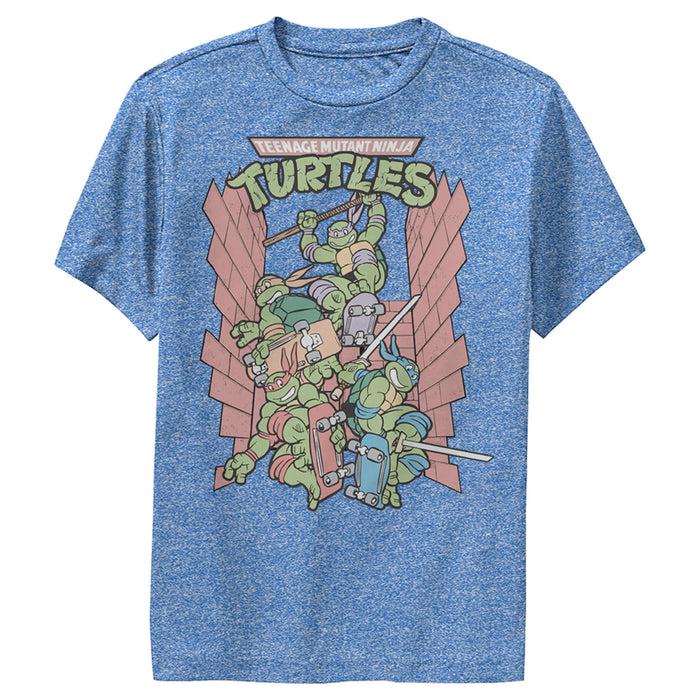fifth sun Boy's Teenage Mutant Ninja Turtles Brick Jump Performance Tee
